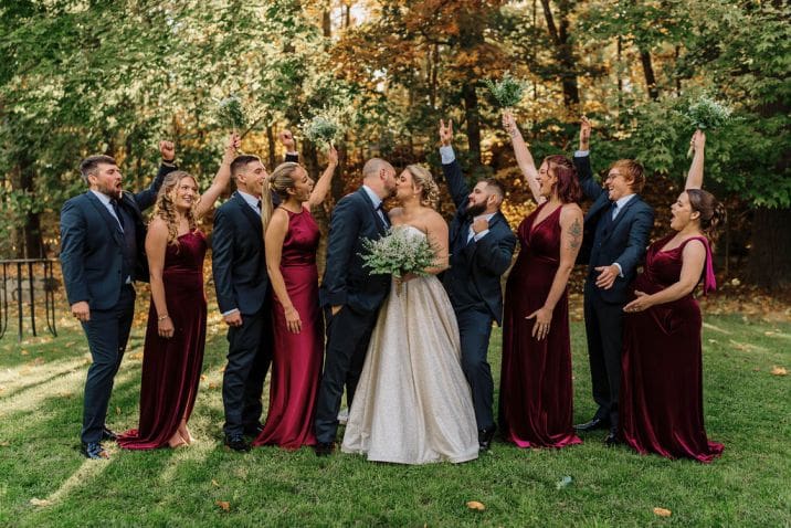 Bridal Party At A Wedding