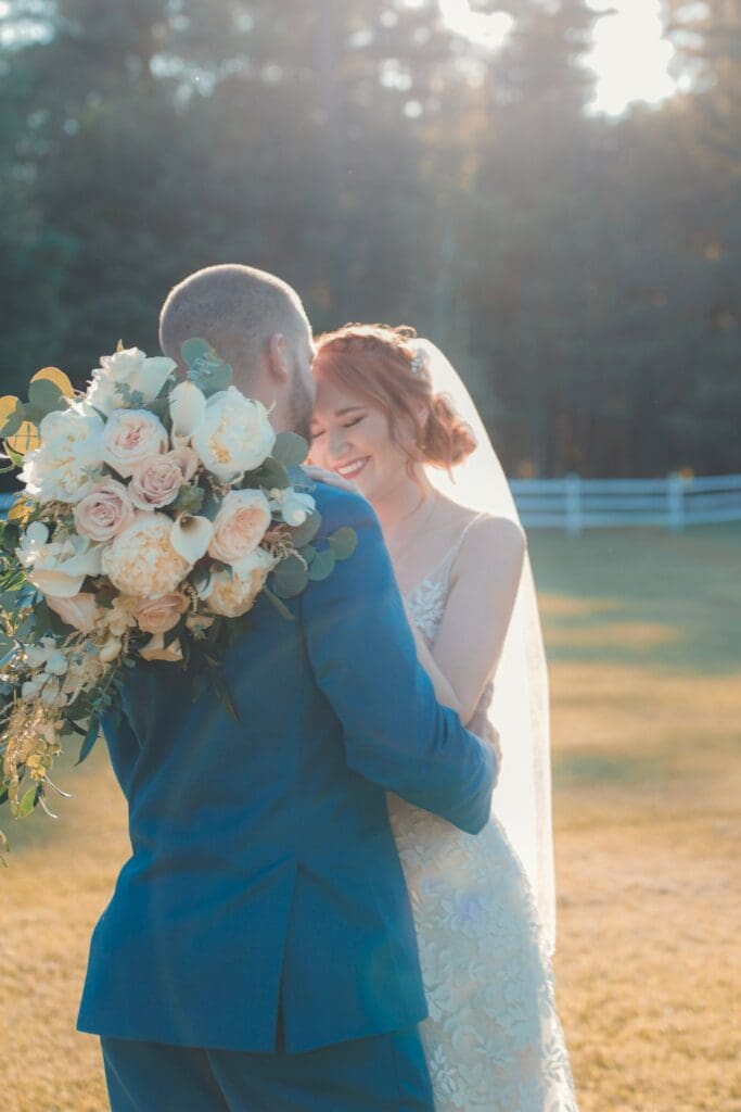 Bride and groom portrait together