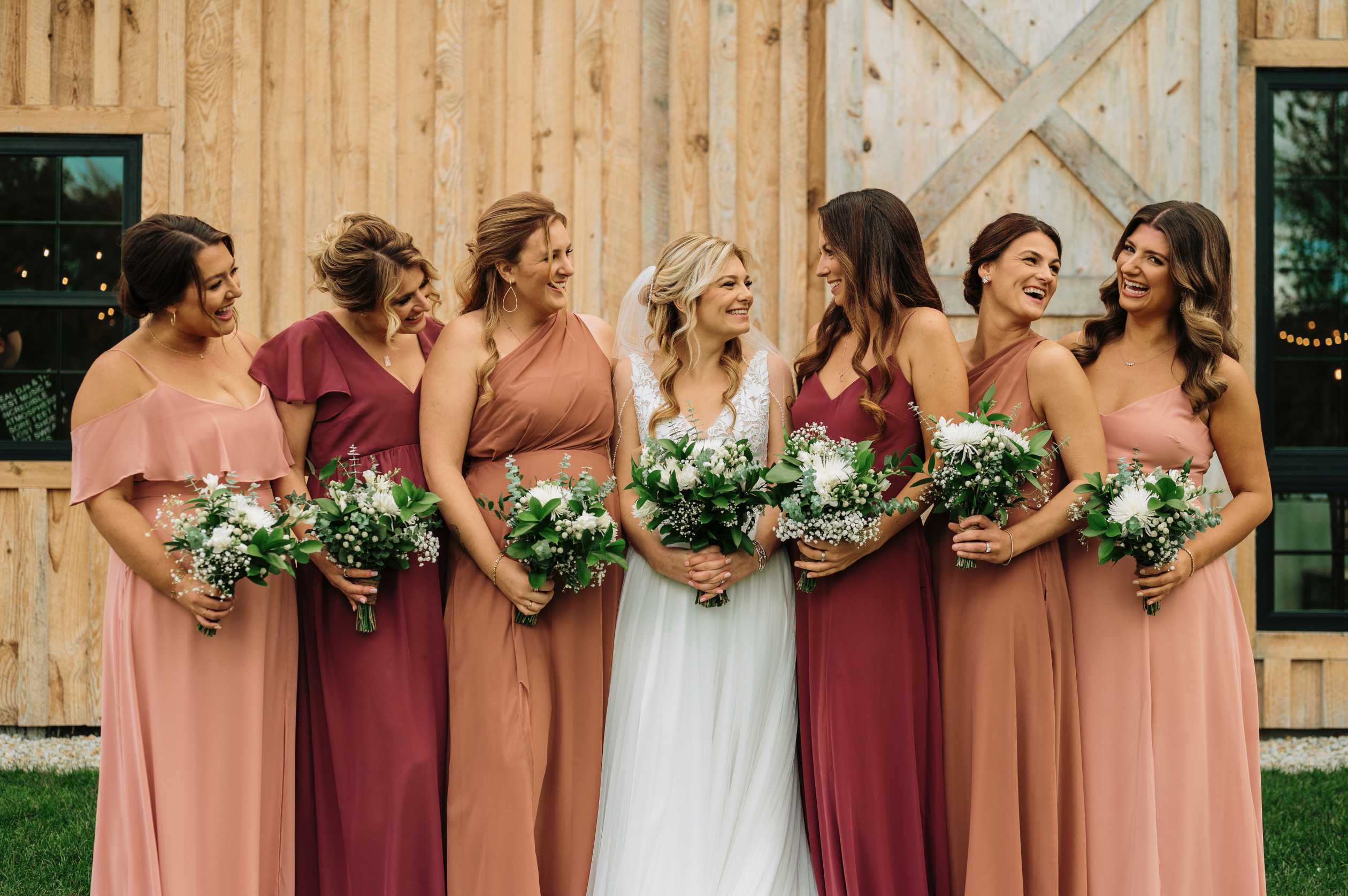 Bridesmaids at a New England Outdoor Wedding