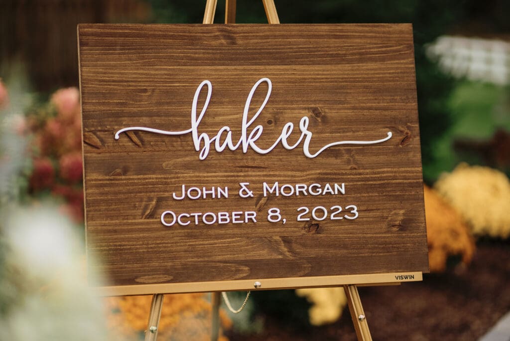 Wedding Signage with Wedding Date