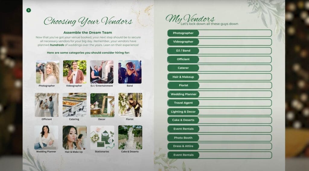 Wedding Vendor Template